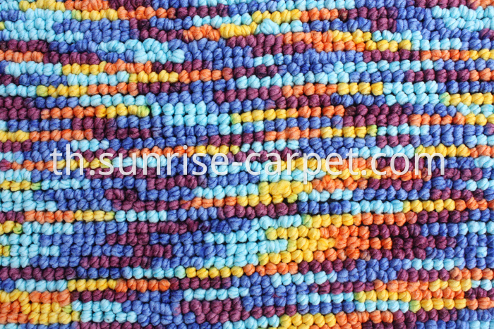 Polyester Loop Shaggy Rug with Spacedye yarn